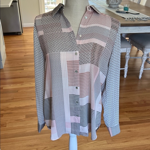 Rose & Olive Multicolor Geometric Button Down Shirt - Picture 1 of 3